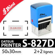 Tampon dateur personnalisable Shiny Printer S-827D