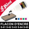 Flacon d'encre &agrave; encrer et r&eacute;encrer pour cassettes et encreurs s&eacute;par&eacute;s.