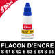 Flacon d'encre BLEUE réencrage cassette Shiny
