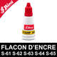 Flacon d'encre ROUGE réencrage cassette Shiny