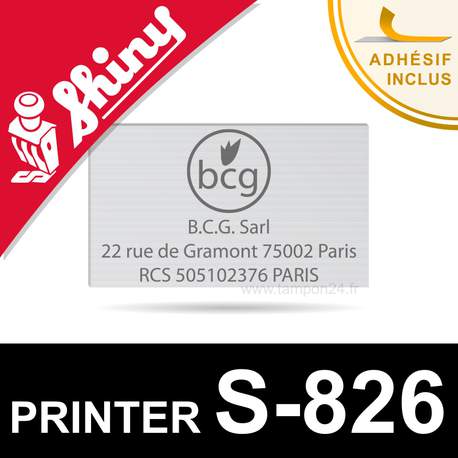 Plaque de texte pour Shiny Printer S-826