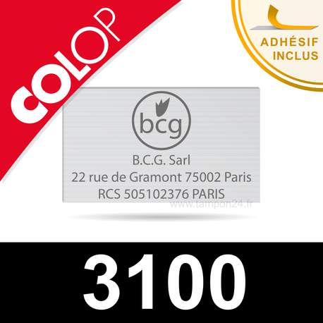Empreinte caoutchouc personnalisée pour tampon Colop 3100
