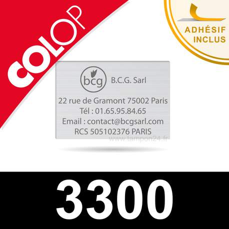 Empreinte personnalisable pour Colop 3300