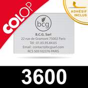 Plaque de texte caoutchouc personnalisée pour Colop 3600
