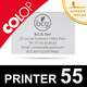Plaque de texte personnalisée caoutchouc pour Colop Printer 55
