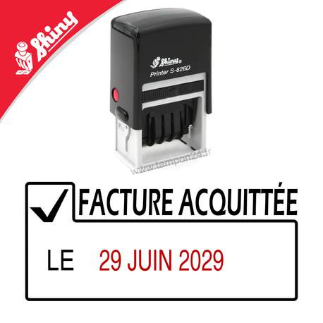 Tampon FACTURE ACQUITTÉE LE