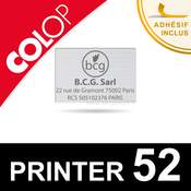 Plaque de texte pour Colop Printer 52 - Empreinte caoutchouc