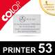 Empreinte plaque de texte pour Colop Printer 53