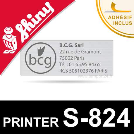 Empreinte de texte pour tampon Shiny Printer S-824