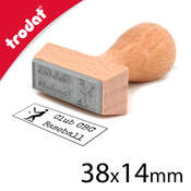 Tampon bois 38x14mm personnalisable en ligne