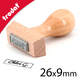 Tampon bois personnalisé 26x9mm