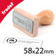 Tampon bois personnalisé 58x22mm