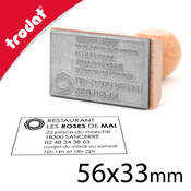 Tampon en bois 56x33mm