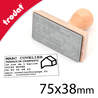 Tampon bois 75x38mm personnalis&eacute;