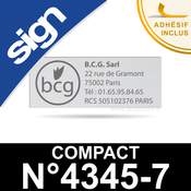 Empreinte caoutchouc personnalisée pour Sign Compact n°4345-7