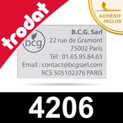 Plaque de texte de remplacement pour Trodat 4206