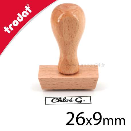 Tampon manuel en bois petit format
