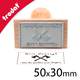 Cachet en bois personnalisable rectangle de dimensions 50x30mm