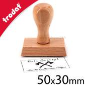 Tampon manuel rectangle personnalisable 50x30mm