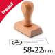 Tampon personnalisé en bois 58x22mm