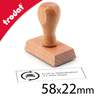 Tampon bois 58x22mm personnalis&eacute;