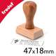 Stamp wood à personnaliser avec texte et logo