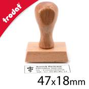 Personnaliser un tampon bois en ligne 47x18mm