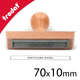Cachet manuel en bois de 70x10mm - Personnalisation avec texte et logo