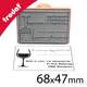 Grand tampon manuel en bois à personnaliser 68x47mm