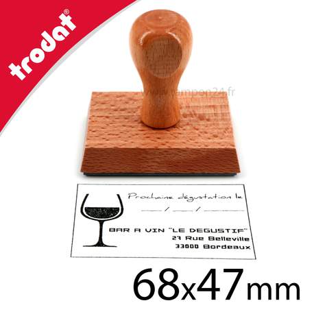 Wood stamp à personnaliser 9 à 10 lignes