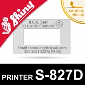 Empreinte caoutchouc personnalisée pour dateur Shiny Printer S-827D