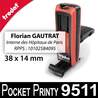 Tampon de poche 3 lignes Trodat Pocket Printy 9511