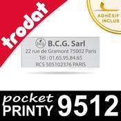 Empreinte personnalisée pour Trodat Pocket Printy 9512