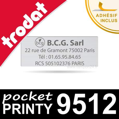 Empreinte personnalisée pour Trodat Pocket Printy 9512