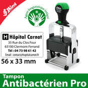 Tampon antibactérien 56x33mm 8 lignes