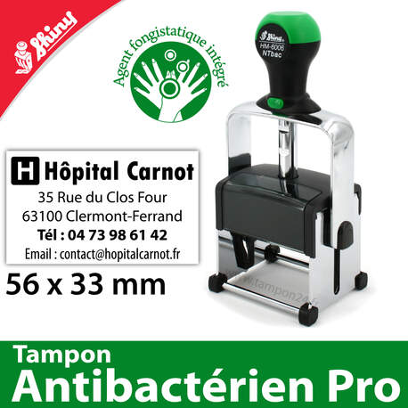Tampon antibactérien 56x33mm 8 lignes