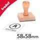 Cachet manuel en bois grand format personnalisable