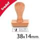Mini cachet encreur manuel en bois - Timbre personnalisable