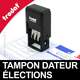 Tampon dateur élections pour carte électorale