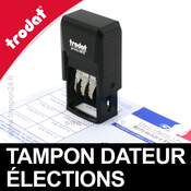Tampon dateur élections pour carte électorale