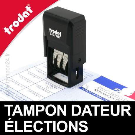 Tampon dateur élections pour carte électorale