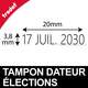 Tampon dateur pour carte électorale