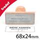 Cachet manuel en bois de dimensions 68x24mm