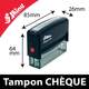 Dimensions du tampon chèque