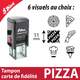 Timbre avec motif pour pizzeria pour cartes fidélité