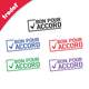 Cachet encreur BON POUR ACCORD disponible en encre noire, bleue, rouge, verte ou violette