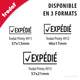 Tampon avec mention EXPÉDIÉ pour vos factures ou BL