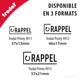 Cachet encreur pour tamponner RAPPEL sur vos documents