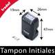 Vos initiales sur un tampon 