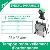 Tampon Pharmacie renouvellement d'ordonnance